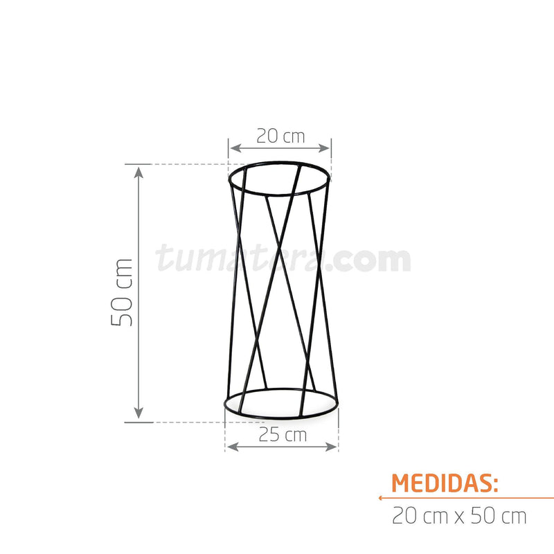 BASE METÁLICA 23 X 50 CM - Tumatera.co