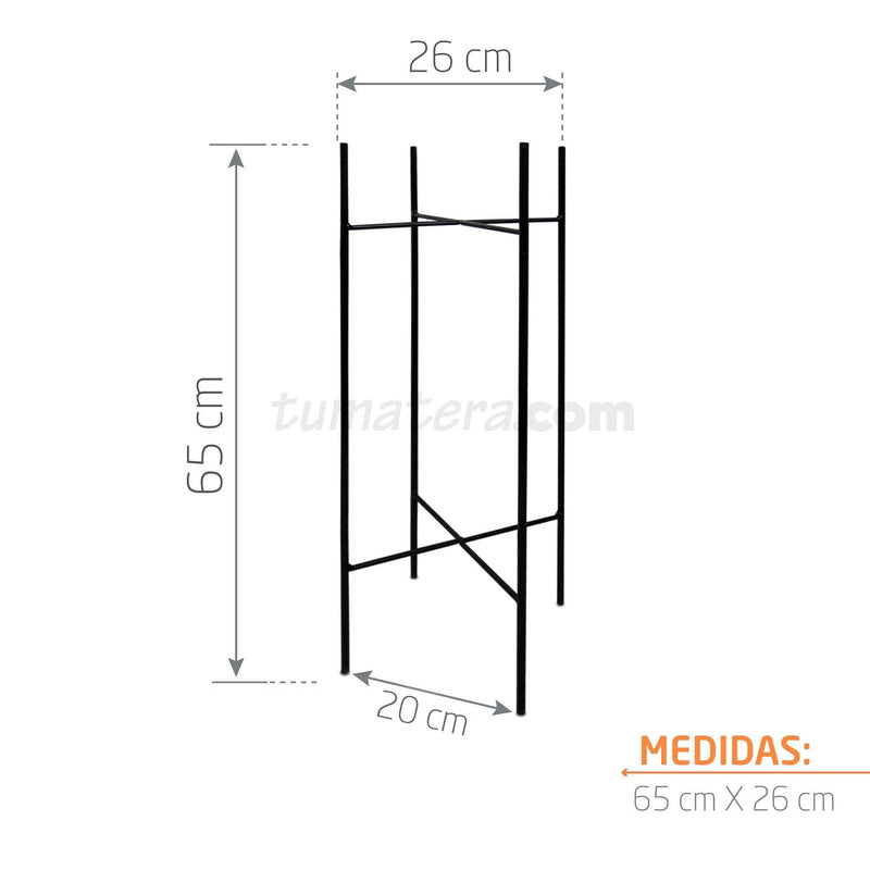 BASE METÁLICA SIBARI 26 x 65 CM - Tumatera.co