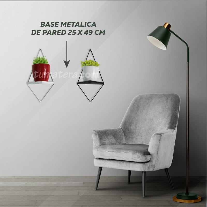 BASE METÁLICA PARED BASE 25 x 49 CM - Tumatera.co