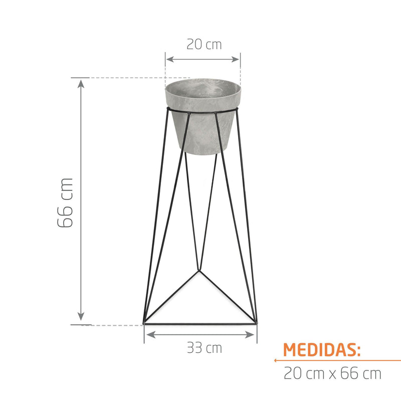 KIT MATERA CUBE BETON 20 CM + BASE GENOVA 20 X 60 CM - Tumatera.co
