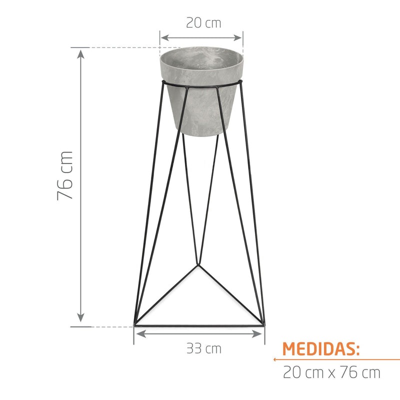 KIT MATERA CUBE BETON 20 CM + BASE GENOVA 20 X 70 CM - Tumatera.co
