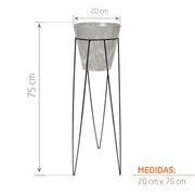 KIT MATERA TUBUS BETON 20 CM + BASE VERONA 20 X 70 CM - Tumatera.co