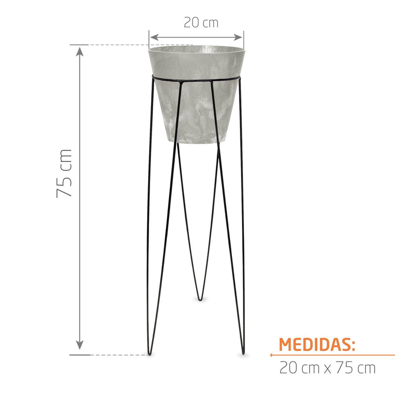KIT MATERA TUBUS BETON 20 CM + BASE VERONA 20 X 70 CM - Tumatera.co