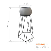KIT MATERA BETON BOWL 29 CM + BASE IMPERIA 27 X 60 CM - Tumatera.co