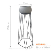 KIT MATERA BETON BOWL 29 CM + BASE IMPERIA 27 X 90 CM - Tumatera.co