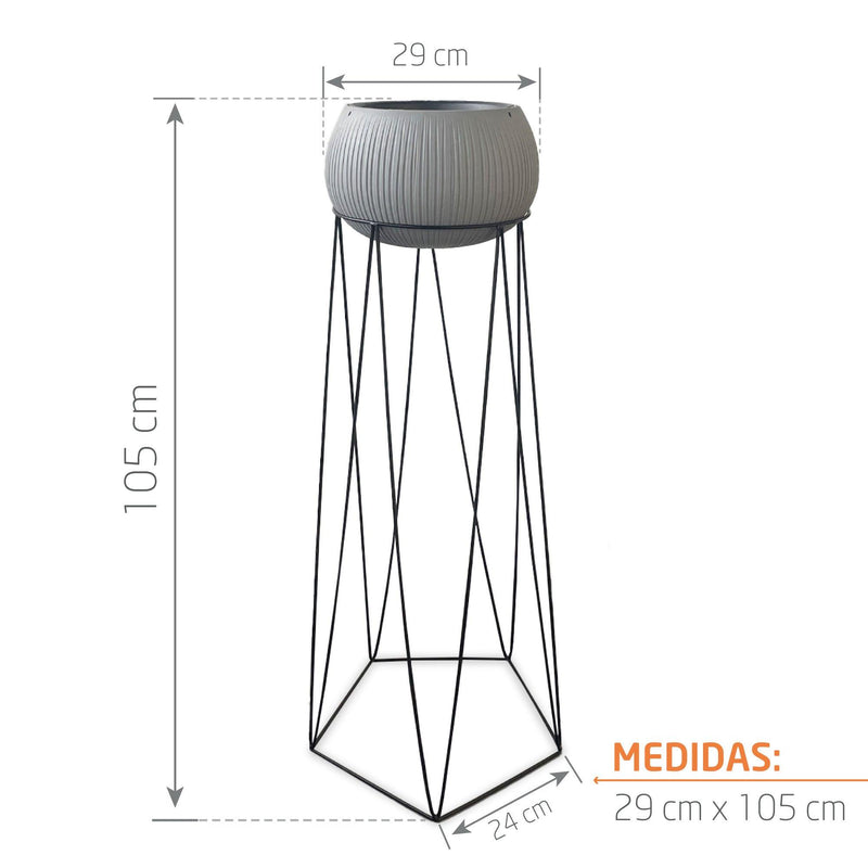 KIT MATERA BETON BOWL 29 CM + BASE IMPERIA 27 X 90 CM - Tumatera.co
