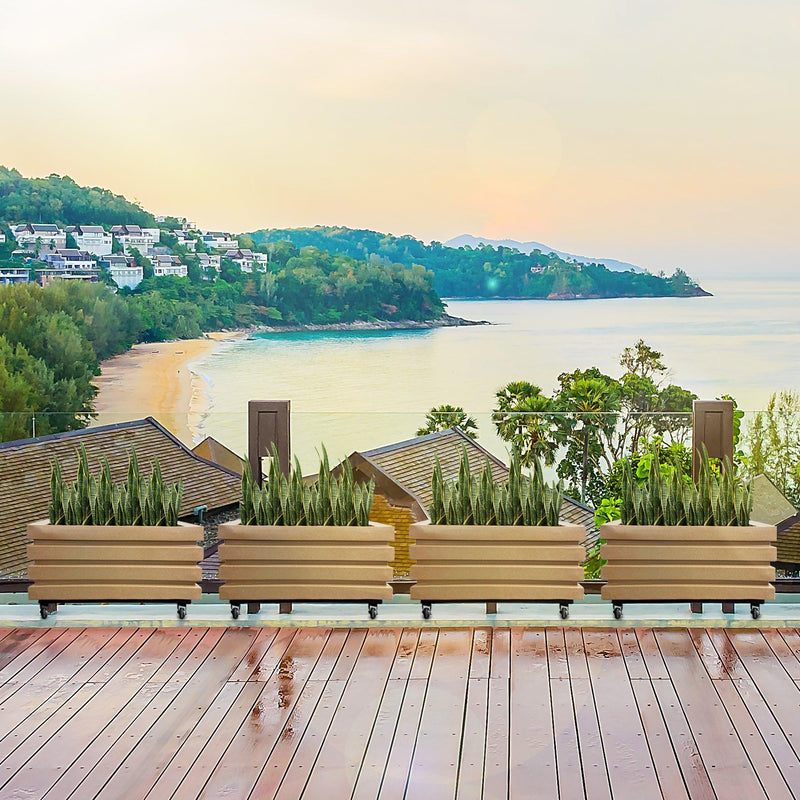 KIT JARDINERA ACANALADA 70 CM + PIATTO 67 X 27 CM - Tumatera.co