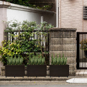 KIT JARDINERA ALTA ACANALADA 100 CM + PIATTO 97 X 32 CM - Tumatera.co