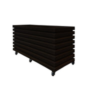 KIT JARDINERA ALTA ACANALADA 100 CM + BASE CON RUEDAS 97 X 32 CM - Tumatera.co