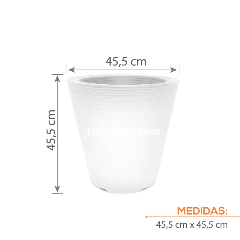 MATERA POLIETILENO CON LUZ LED MULTICOLOR INALÁMBRICA 45 X 45 CM - Tumatera.co