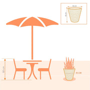 MATERA POLIETILENO CON LUZ LED MULTICOLOR INALÁMBRICA 45 X 45 CM - Tumatera.co