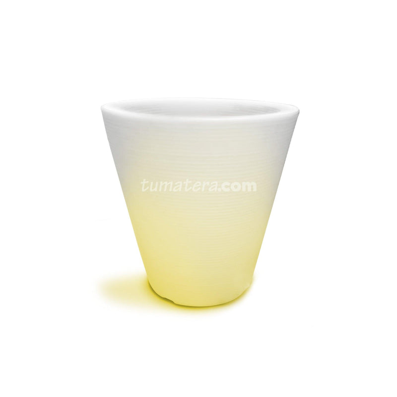 MATERA POLIETILENO CON LUZ LED MULTICOLOR INALÁMBRICA 58 CM - Tumatera.co