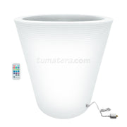 MATERA POLIETILENO CON LUZ LED MULTICOLOR INALÁMBRICA 84 X 84 CM - Tumatera.co