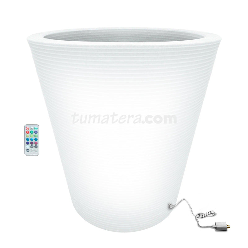 MATERA POLIETILENO CON LUZ LED MULTICOLOR INALÁMBRICA 84 X 84 CM - Tumatera.co