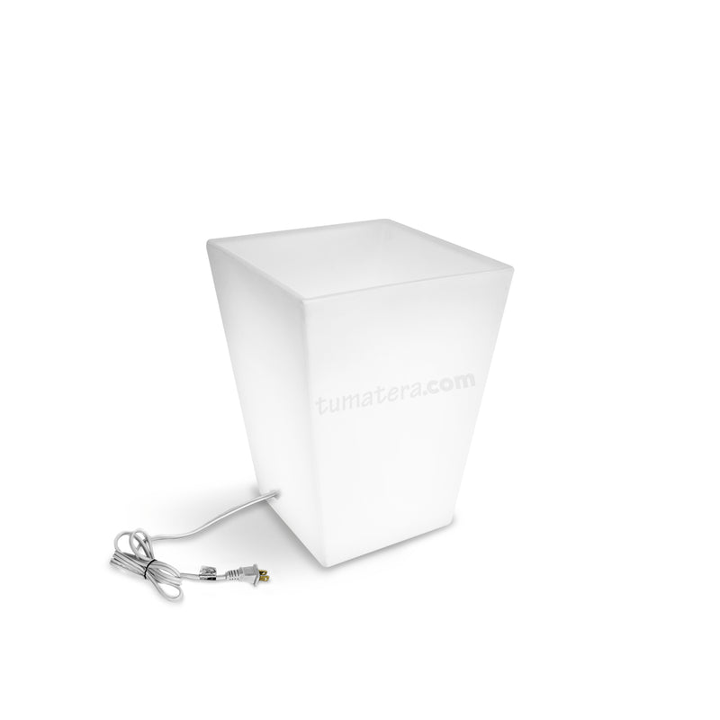 Matera Polietileno Con Luz Led Multicolor Cable 29 X 34 Cm