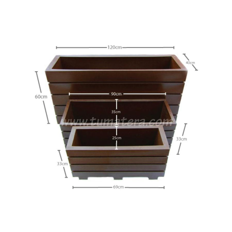 Jardinera Polietileno 69 x 33 cm medidas