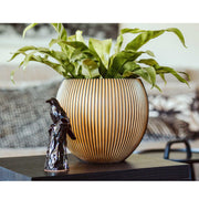 MATERA VASE GROOVE GOLD 17 CM - Tumatera.co