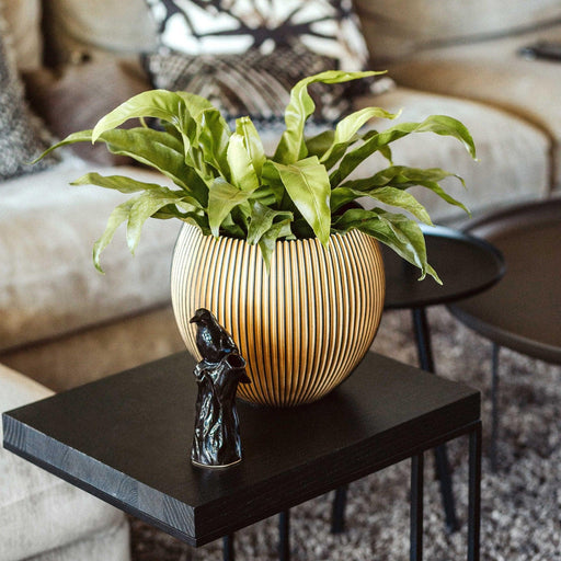 MATERA VASE GROOVE GOLD 17 CM - Tumatera.co