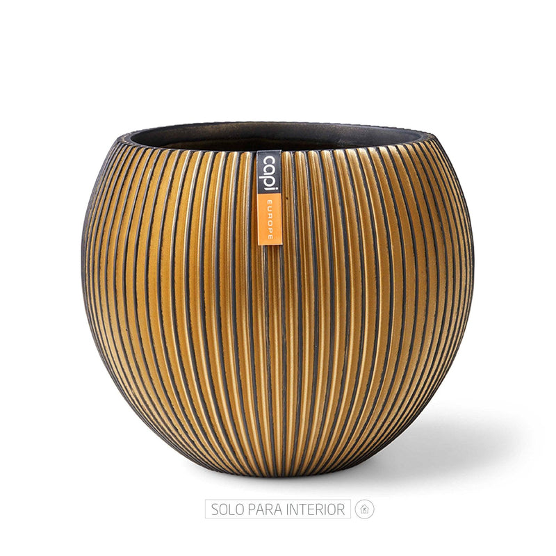 MATERA VASE GROOVE GOLD 29 CM - Tumatera.co