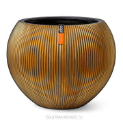 MATERA VASE GROOVE GOLD 40 CM - Tumatera.co