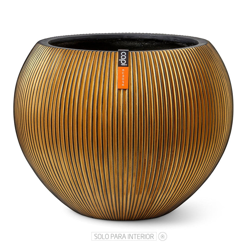 MATERA VASE GROOVE GOLD 40 CM - Tumatera.co