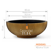 MATERA BOWL GROOVE GOLD 40 CM - Tumatera.co