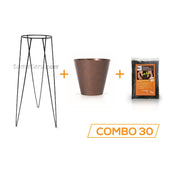 KIT MATERA CORTEN + TIERRA + BASE 20 X 60 CM - Tumatera.co