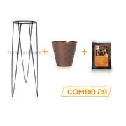 KIT MATERA CORTEN + TIERRA + BASE 20 X 70 CM - Tumatera.co