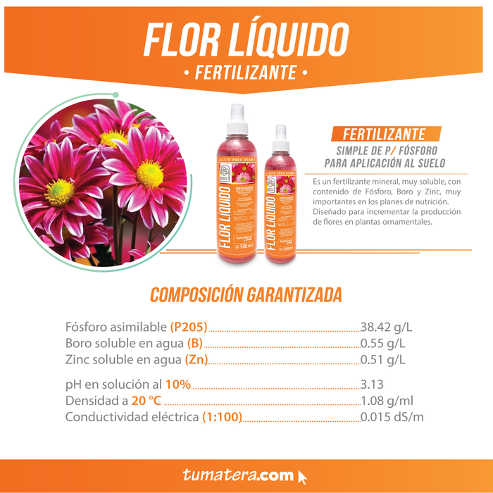 FERTILIZANTE FLOR X 250 ML - Tumatera.co