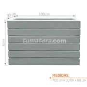 Jardinera tipo Cemento 100 X 60 cm con medidas exactas
