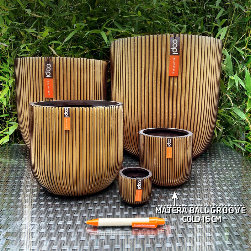 MATERA CONIC ROUND GROOVE 14 CM - Tumatera.co