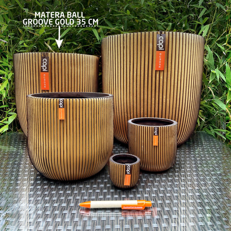 MATERA CONIC ROUND GROOVE 35 CM - Tumatera.co