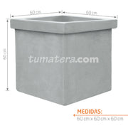 MATERA CEMENTO CON BORDE 60 CM - Tumatera.co