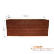 JARDINERA METÁLICA ACANALADA 90 X 38 CM - Tumatera.co