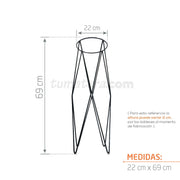 BASE METÁLICA 22 X 69 CM - Tumatera.co