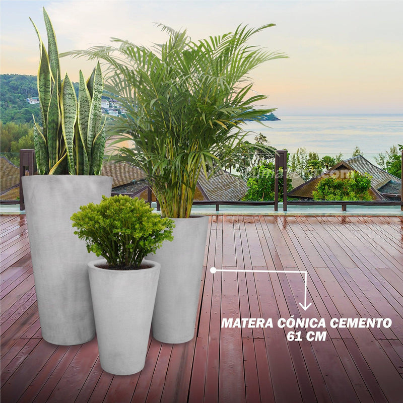 MATERA CONICA CEMENTO 61 CM - Tumatera.co
