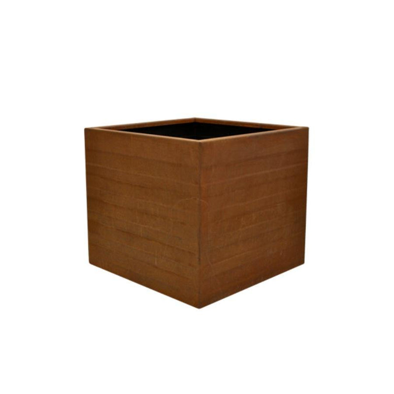 MATERA METÁLICA ACANALADA CUADRADA 40 CM - Tumatera.co