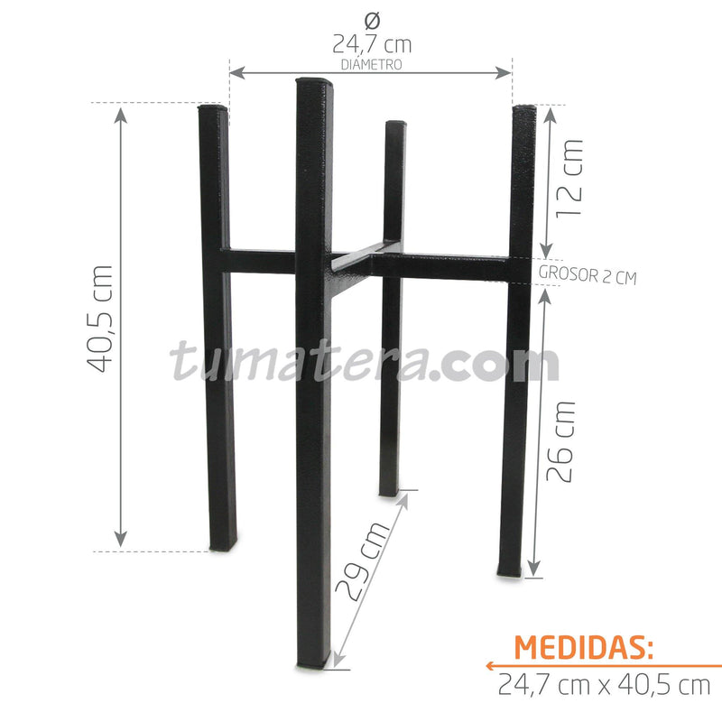 La Base Metálica 40 x 25 cm medidas