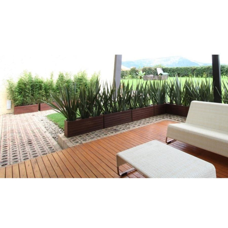 JARDINERA METÁLICA ACANALADA 100 X 35 CM - Tumatera.co