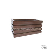 Jardinera Polietileno 70 cm cafe oscura