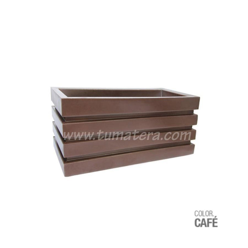 Jardinera Polietileno 70 cm cafe oscura