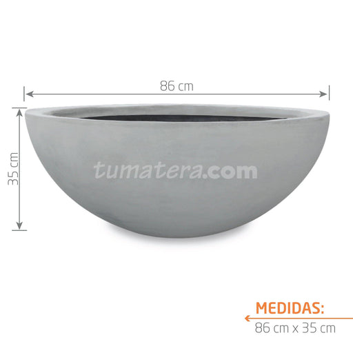 Matera Bowl cemento 86 CM con medidas