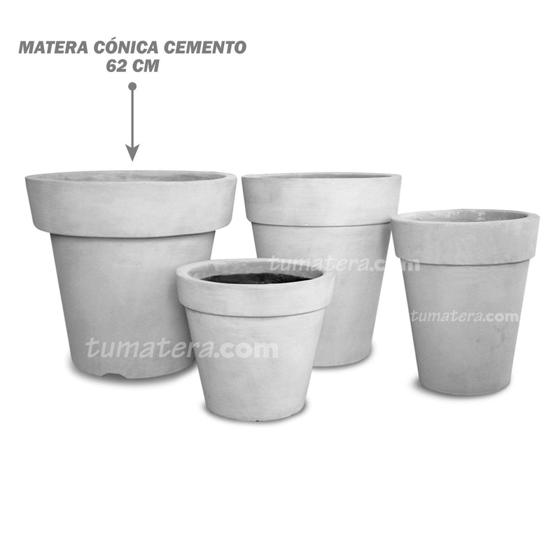 MATERA CONICA CEMENTO 62 CM - Tumatera.co