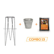KIT MATERA CUBE BETON + TIERRA + BASE 20 X 70 CM - Tumatera.co