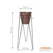 KIT MATERA CORTEN + TIERRA + BASE 20 X 60 CM - Tumatera.co