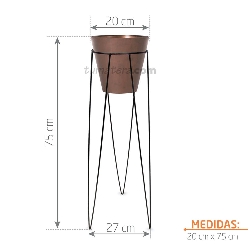 KIT MATERA CORTEN + TIERRA + BASE 20 X 70 CM - Tumatera.co