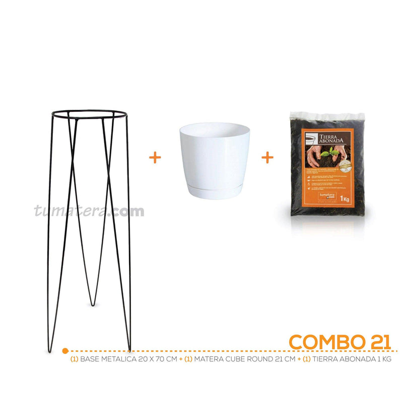 KIT MATERA COUBI + TIERRA + BASE 20 X 70 CM - Tumatera.co