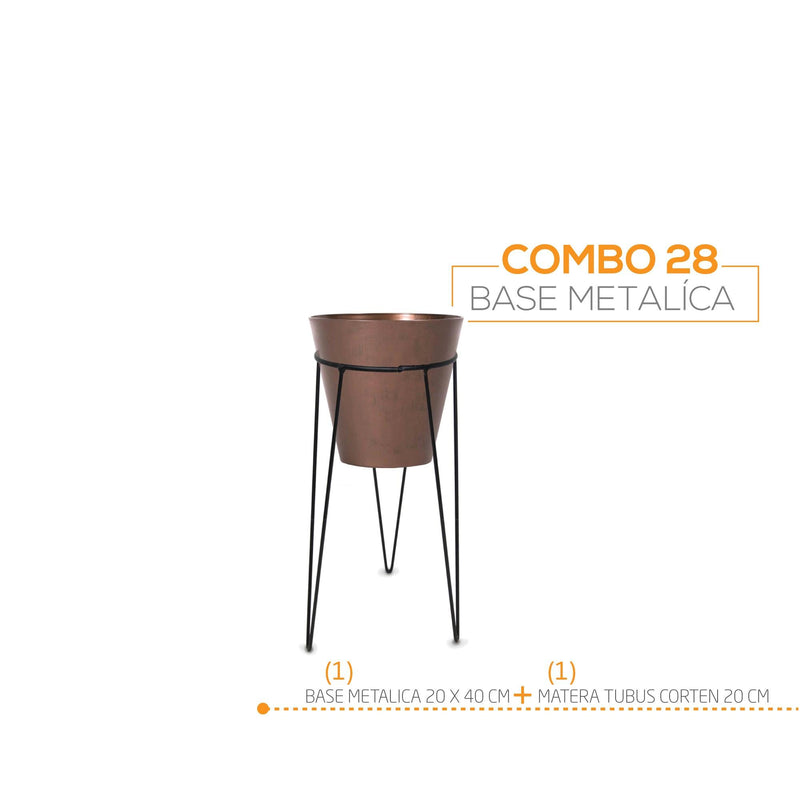 KIT MATERA CORTEN + BASE 20 X 40 CM - Tumatera.co