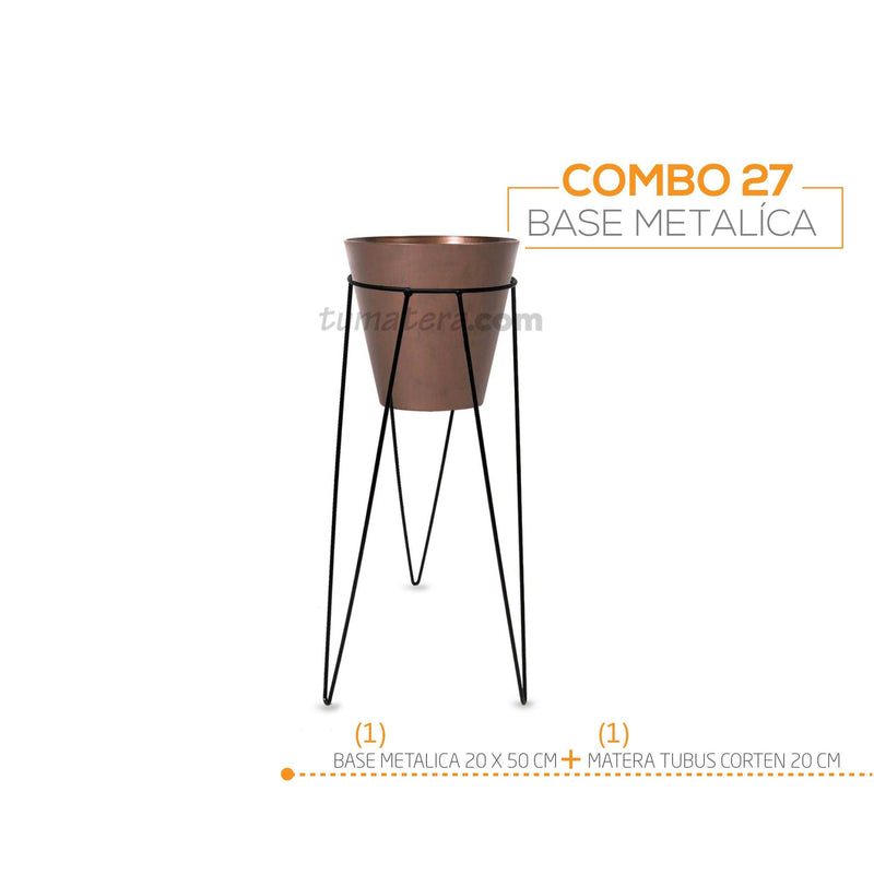 KIT MATERA CORTEN + BASE 20 X 50 CM - Tumatera.co