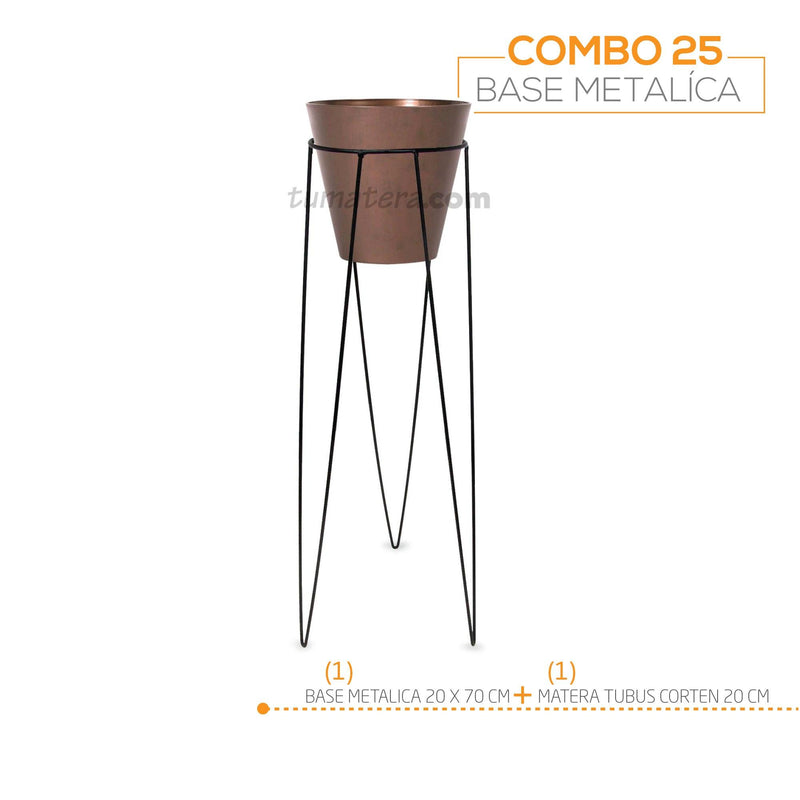 KIT MATERA CORTEN + BASE 20 X 70 CM - Tumatera.co